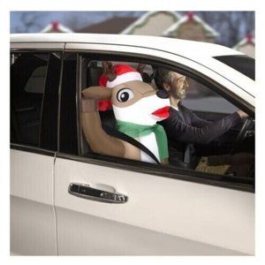 Car Buddy Gemmy Airblown Inflatable Reindeer 3 Ft LED Light Christmas NEW